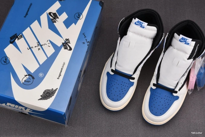 Cheap TB Scott DH3227-105 and Travis Blue 1 Air White Jordan 0802